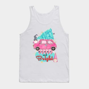 Gnomes Merry and Bright Midcentury Modern Christmas Tank Top